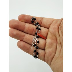 Bracciale mod. rosario con corno